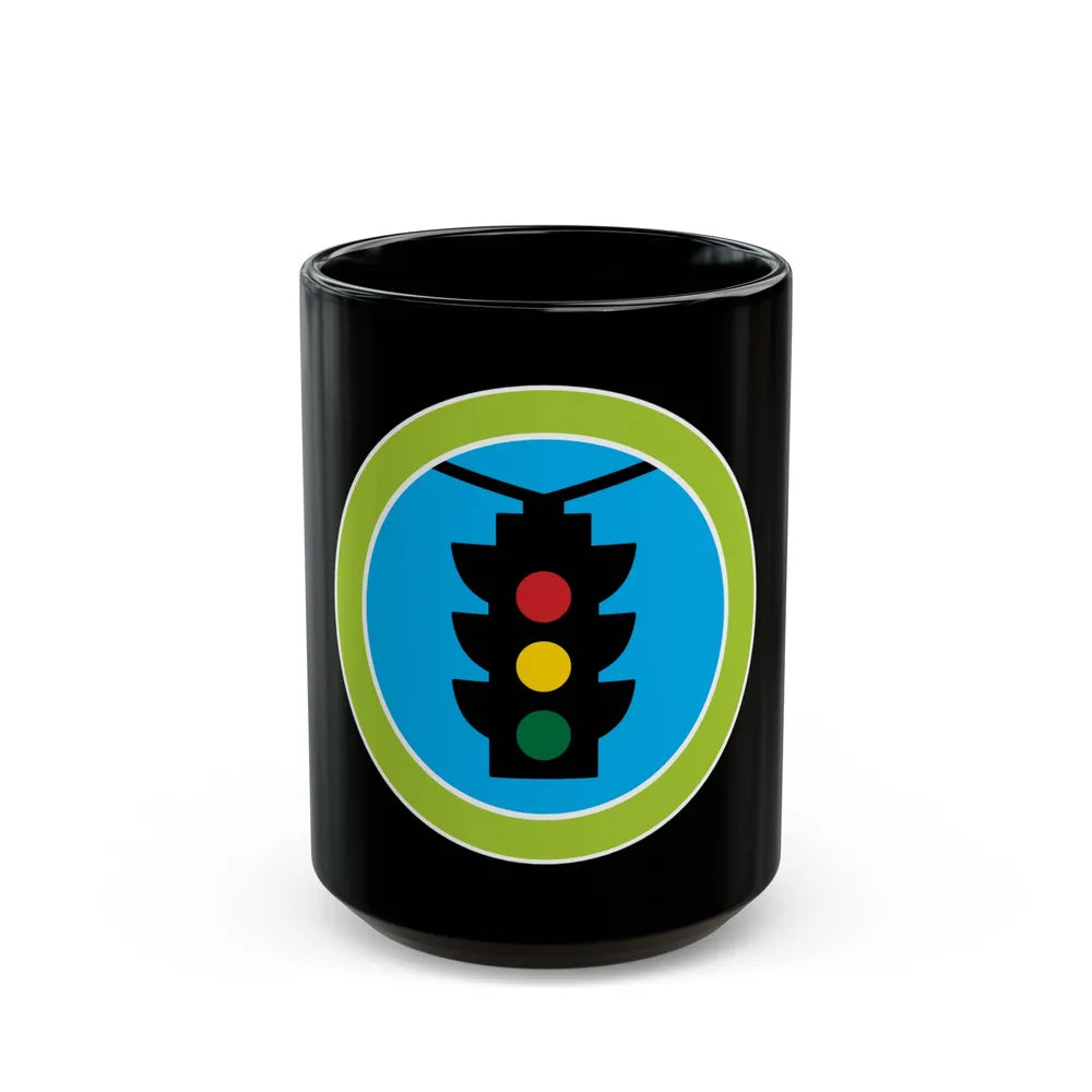 Traffic Safety (Boy Scout Merit Badge) Black Coffee Mug-15oz-Go Mug Yourself