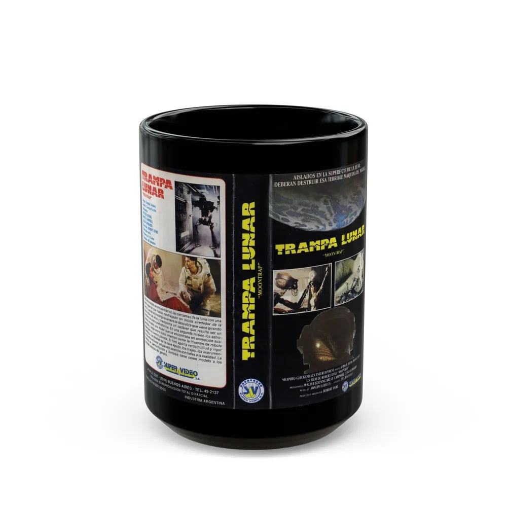 TRAMPA LUNAR MOONTRAP (VHS COVER) - Black Coffee Mug-15oz-Go Mug Yourself