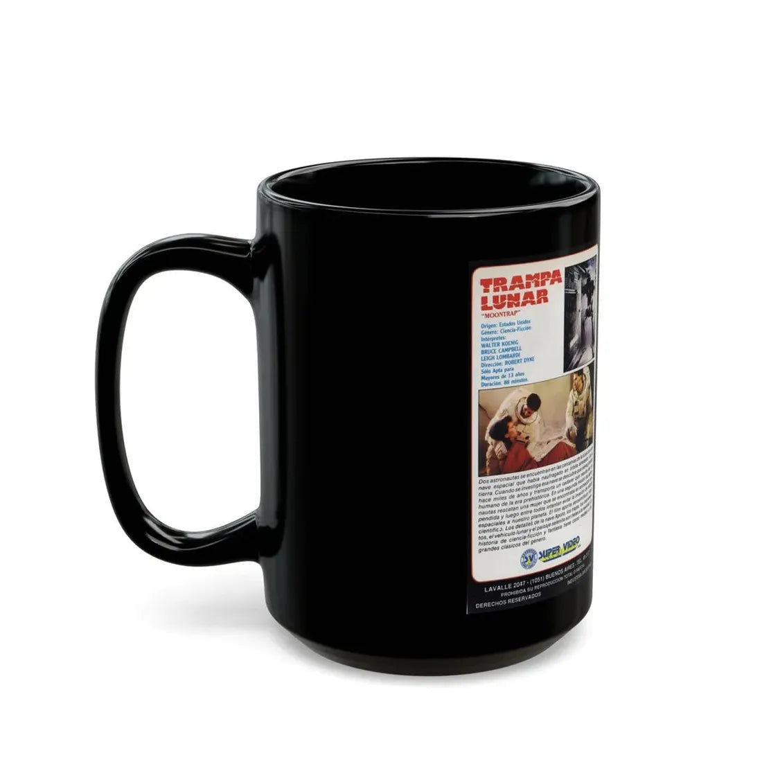 TRAMPA LUNAR MOONTRAP (VHS COVER) - Black Coffee Mug - Go Mug Yourself