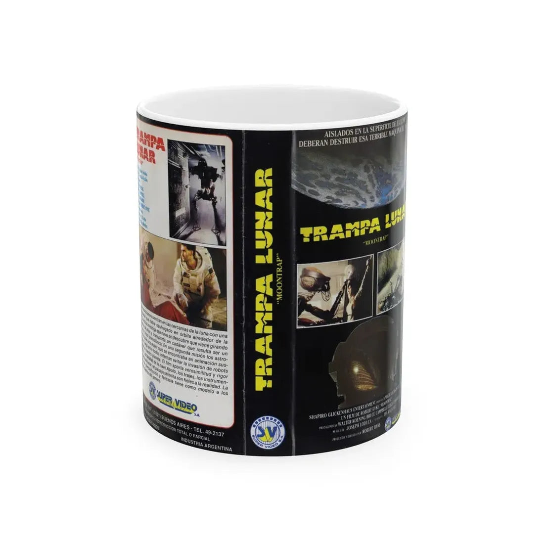 TRAMPA LUNAR MOONTRAP (VHS COVER) - White Coffee Mug 11oz - Go Mug Yourself