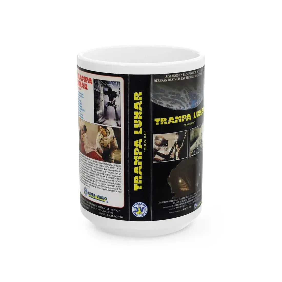 TRAMPA LUNAR MOONTRAP (VHS COVER) - White Coffee Mug 15oz - Go Mug Yourself