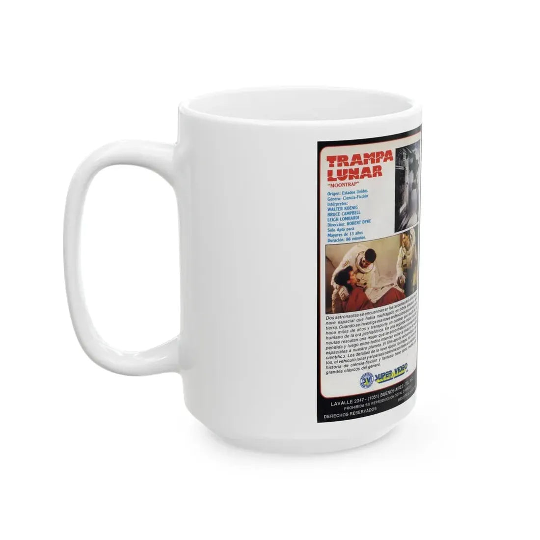 TRAMPA LUNAR MOONTRAP (VHS COVER) - White Coffee Mug - Go Mug Yourself