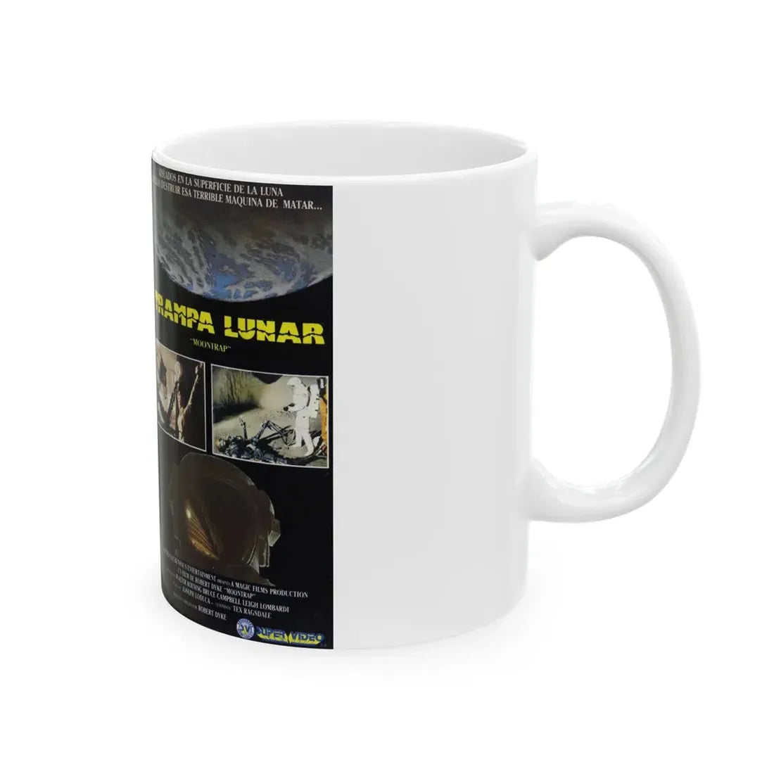 TRAMPA LUNAR MOONTRAP (VHS COVER) - White Coffee Mug - Go Mug Yourself