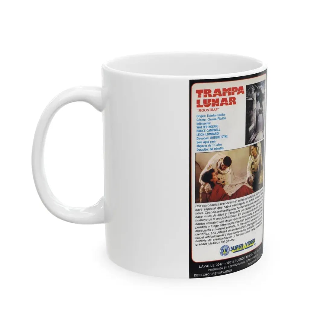 TRAMPA LUNAR MOONTRAP (VHS COVER) - White Coffee Mug - Go Mug Yourself