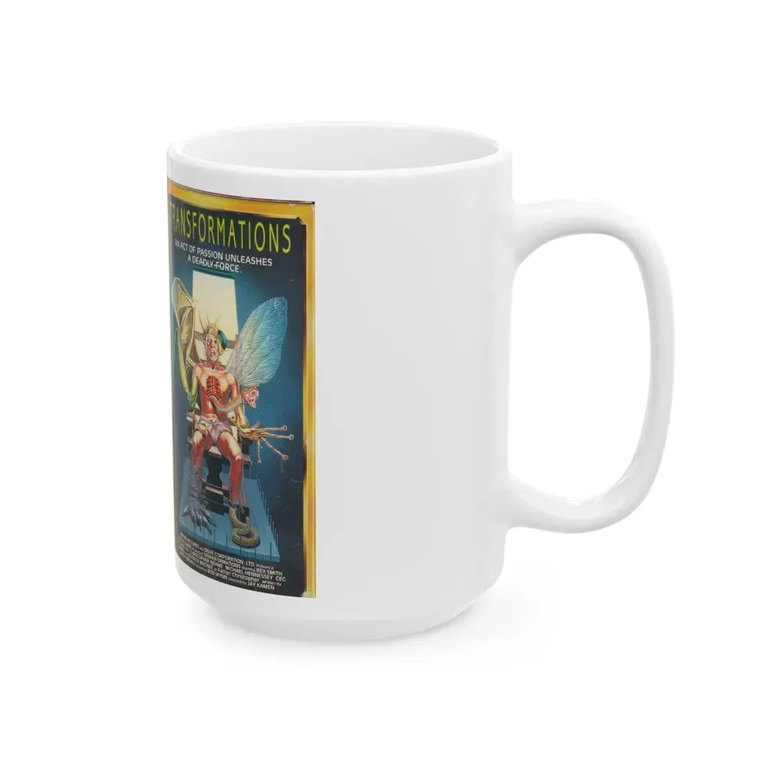 TRANSFORMATIONS (VHS COVER) - White Coffee Mug - Go Mug Yourself