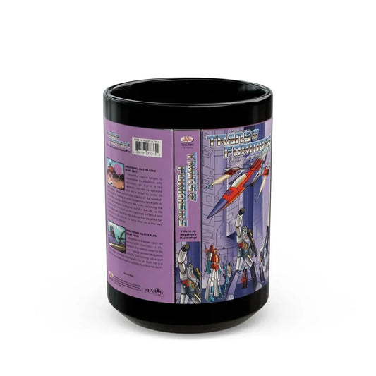 TRANSFORMERS MEGATRONS MASTER PLAN (VHS COVER) - Black Coffee Mug 15oz - Go Mug Yourself