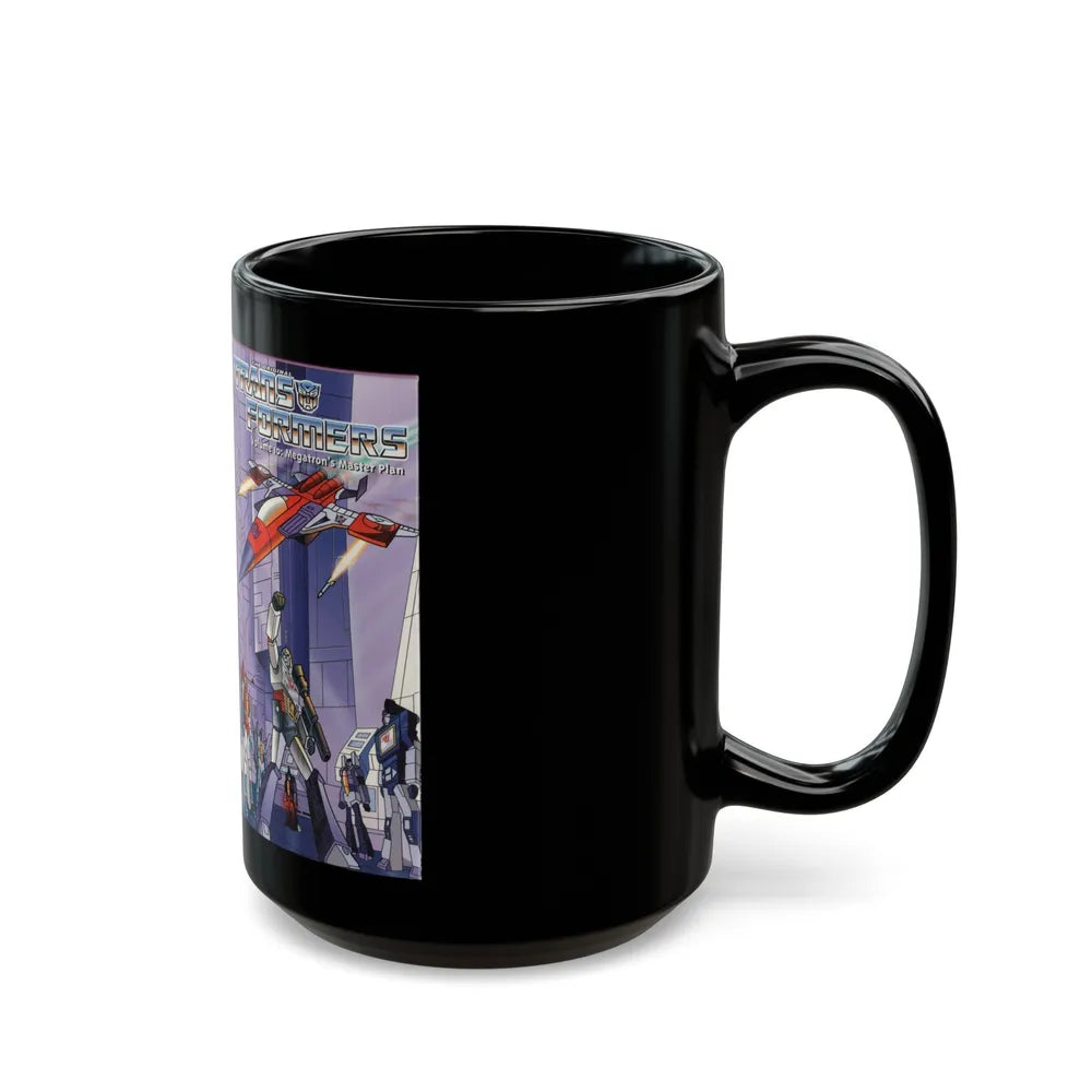 TRANSFORMERS MEGATRONS MASTER PLAN (VHS COVER) - Black Coffee Mug-Go Mug Yourself