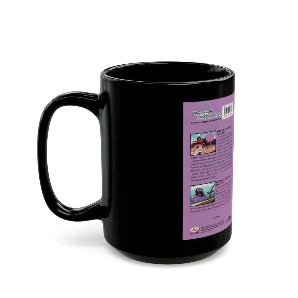 TRANSFORMERS MEGATRONS MASTER PLAN (VHS COVER) - Black Coffee Mug-Go Mug Yourself