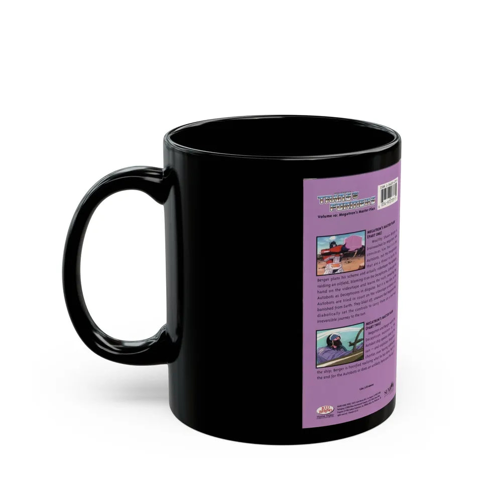 TRANSFORMERS MEGATRONS MASTER PLAN (VHS COVER) - Black Coffee Mug-Go Mug Yourself