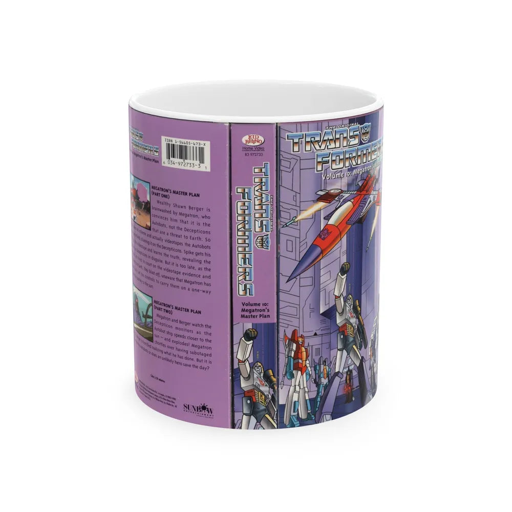 TRANSFORMERS MEGATRONS MASTER PLAN (VHS COVER) - White Coffee Mug-11oz-Go Mug Yourself