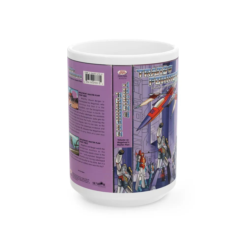 TRANSFORMERS MEGATRONS MASTER PLAN (VHS COVER) - White Coffee Mug-15oz-Go Mug Yourself