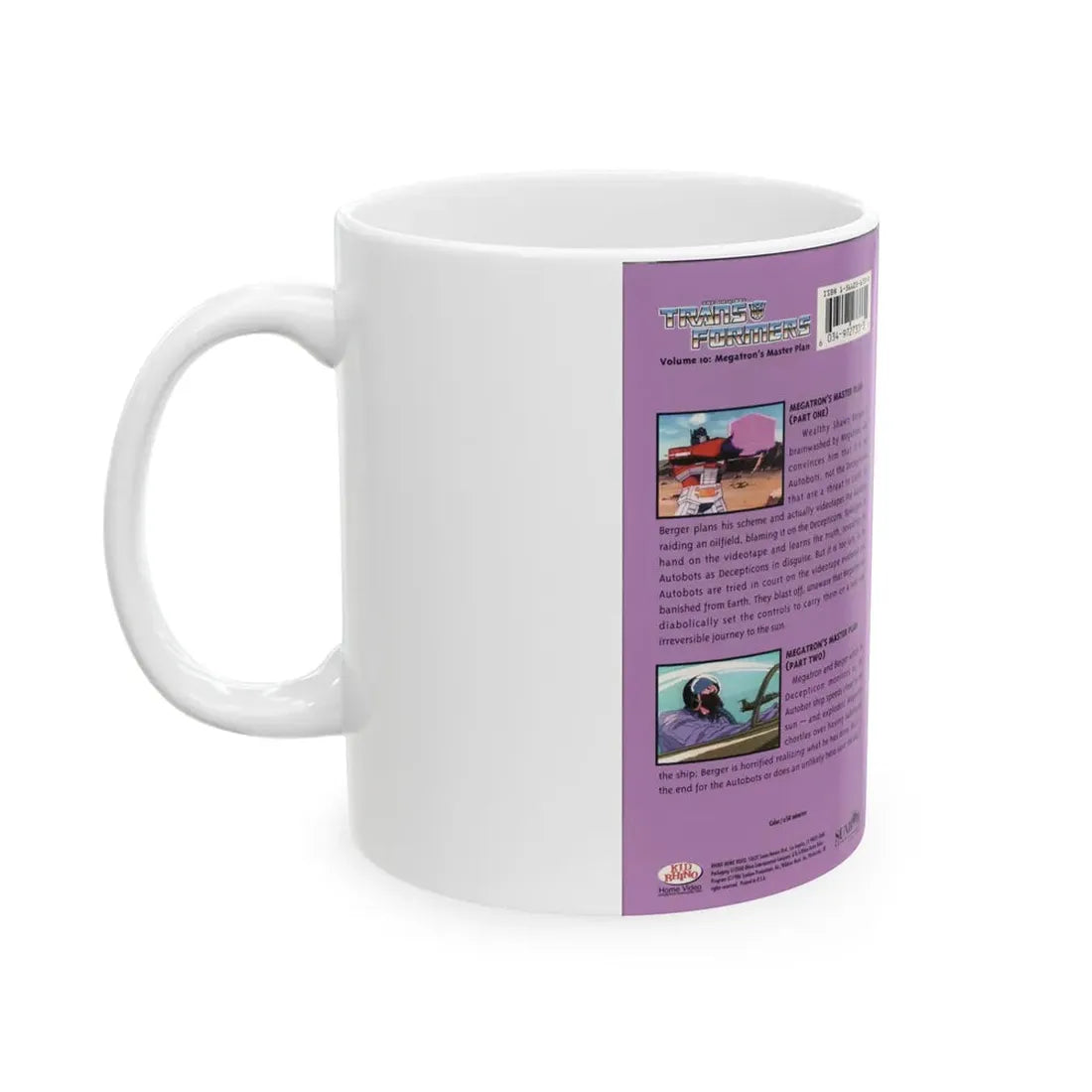 TRANSFORMERS MEGATRONS MASTER PLAN (VHS COVER) - White Coffee Mug - Go Mug Yourself