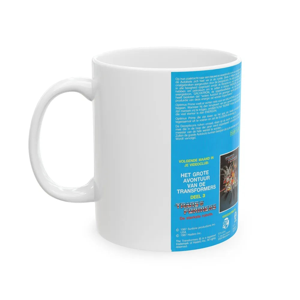 TRANSFORMERS (VHS COVER) - White Coffee Mug-Go Mug Yourself