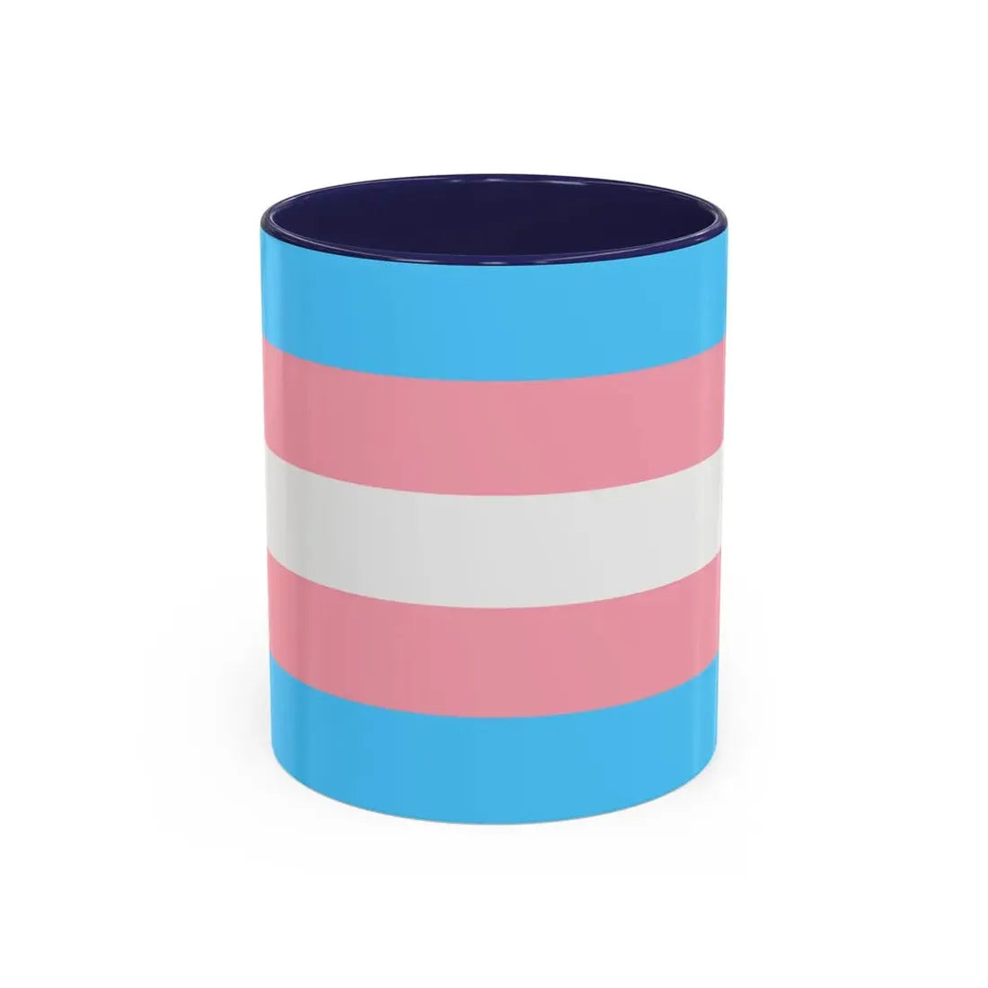 Transgender Pride Flag - Accent Coffee Mug 11oz Navy - Go Mug Yourself