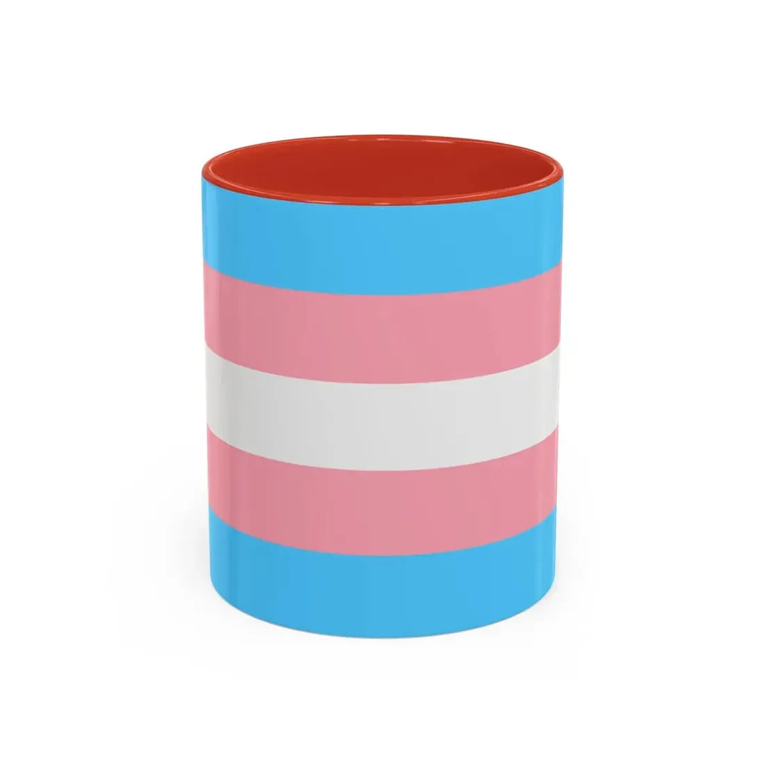 Transgender Pride Flag - Accent Coffee Mug 11oz Red - Go Mug Yourself