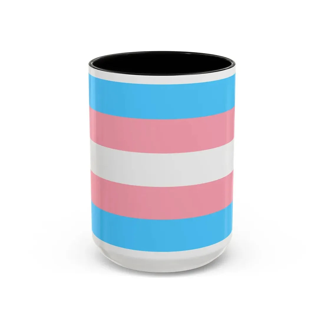 Transgender Pride Flag - Accent Coffee Mug 15oz Black - Go Mug Yourself