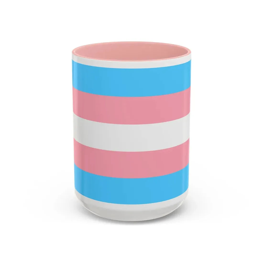 Transgender Pride Flag - Accent Coffee Mug 15oz Pink - Go Mug Yourself
