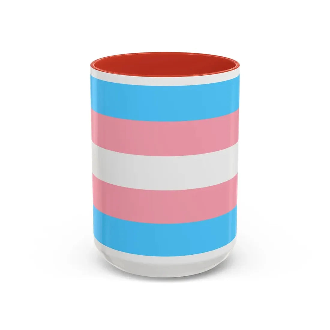 Transgender Pride Flag - Accent Coffee Mug 15oz Red - Go Mug Yourself