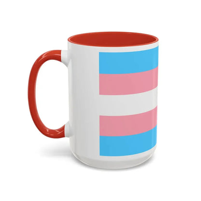 Transgender Pride Flag - Accent Coffee Mug - Go Mug Yourself