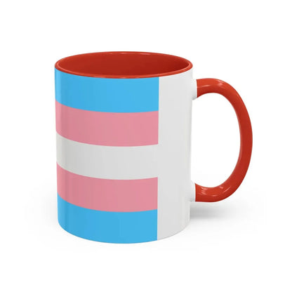 Transgender Pride Flag - Accent Coffee Mug - Go Mug Yourself
