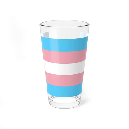 Transgender Pride Flag - Pint Glass 16oz-16oz-Go Mug Yourself