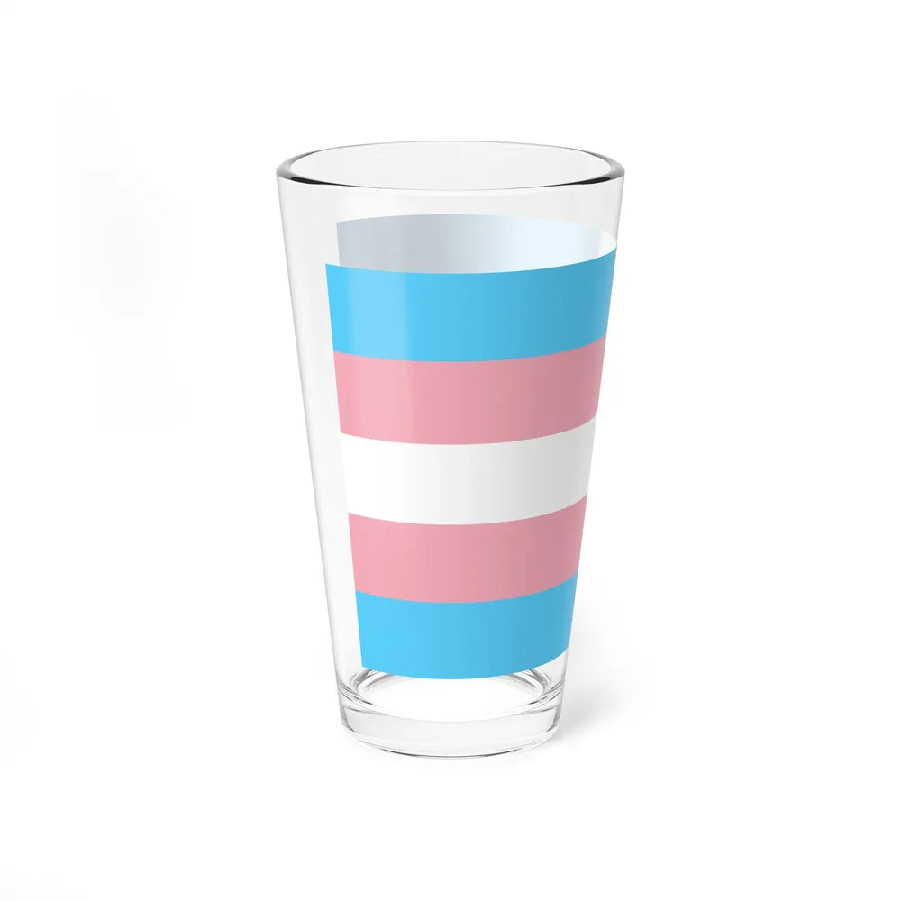 Transgender Pride Flag - Pint Glass 16oz-Go Mug Yourself