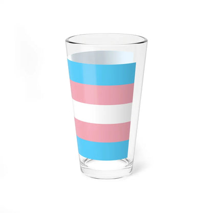 Transgender Pride Flag - Pint Glass 16oz-Go Mug Yourself