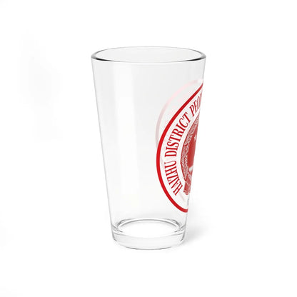 Translated Sample Seal of the Haizhu District Peoples Court of Guangzhou (China) (Coat of Arms) Pint Glass 16oz - Go Mug Yourself