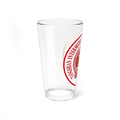 Translated Sample Seal of the Tangshan Intermediate Peoples Court of Hebei (China) (Coat of Arms) Pint Glass 16oz - Go Mug Yourself