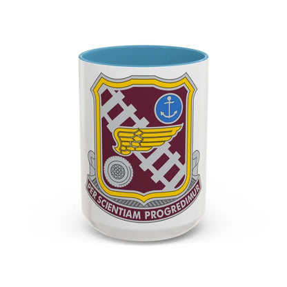 Transportation Center and School 2 (U.S. Army) Accent Coffee Mug 15oz Light Blue - Go Mug Yourself
