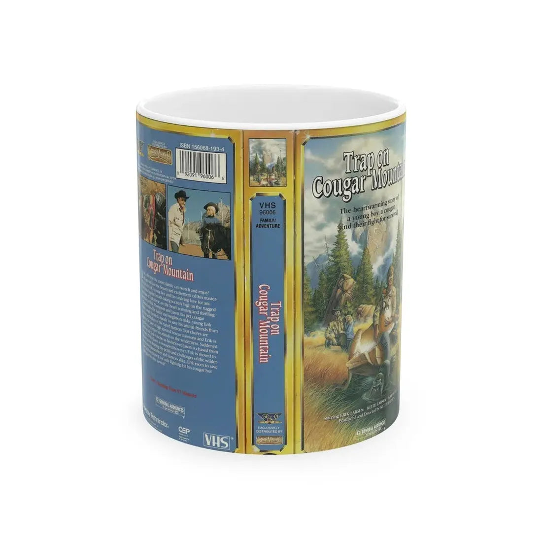 TRAP ON COUGAR MOUNTAIN (VHS COVER) - White Coffee Mug 11oz - Go Mug Yourself