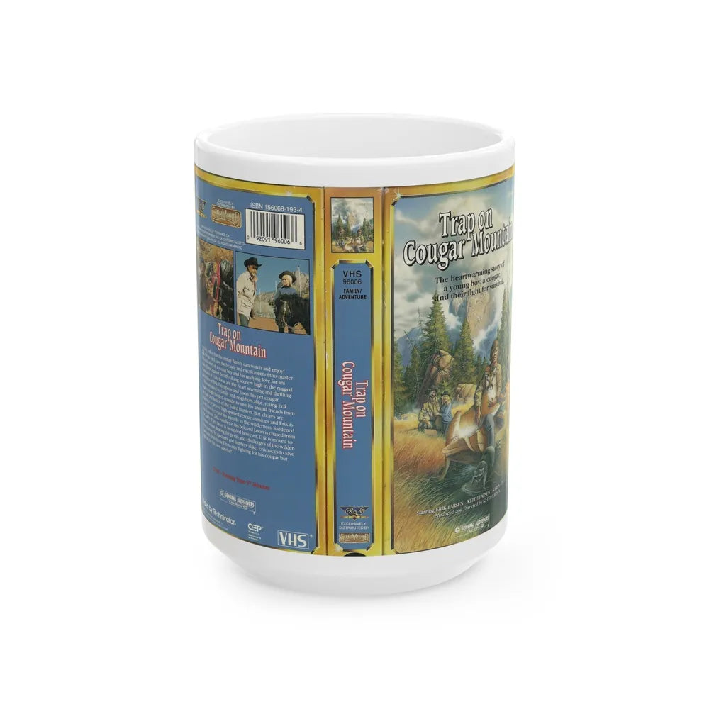 TRAP ON COUGAR MOUNTAIN (VHS COVER) - White Coffee Mug-15oz-Go Mug Yourself