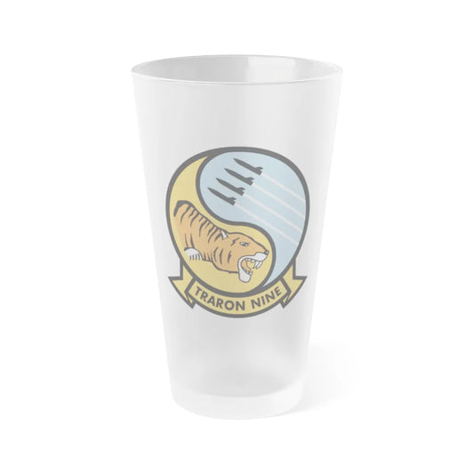 Traron Nine 9 (U.S. Navy) Frosted Pint Glass 16oz-Go Mug Yourself