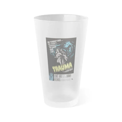 TRAUMA 1962 Movie Poster - Frosted Pint Glass 16oz Default Title - Go Mug Yourself