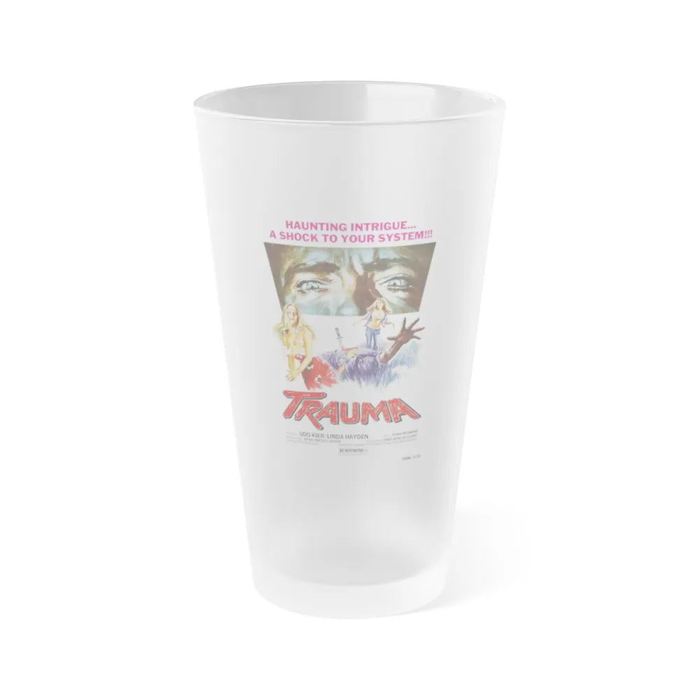 TRAUMA (HOUSE ON STRAW HILL) 1976 Movie Poster - Frosted Pint Glass 16oz-Go Mug Yourself