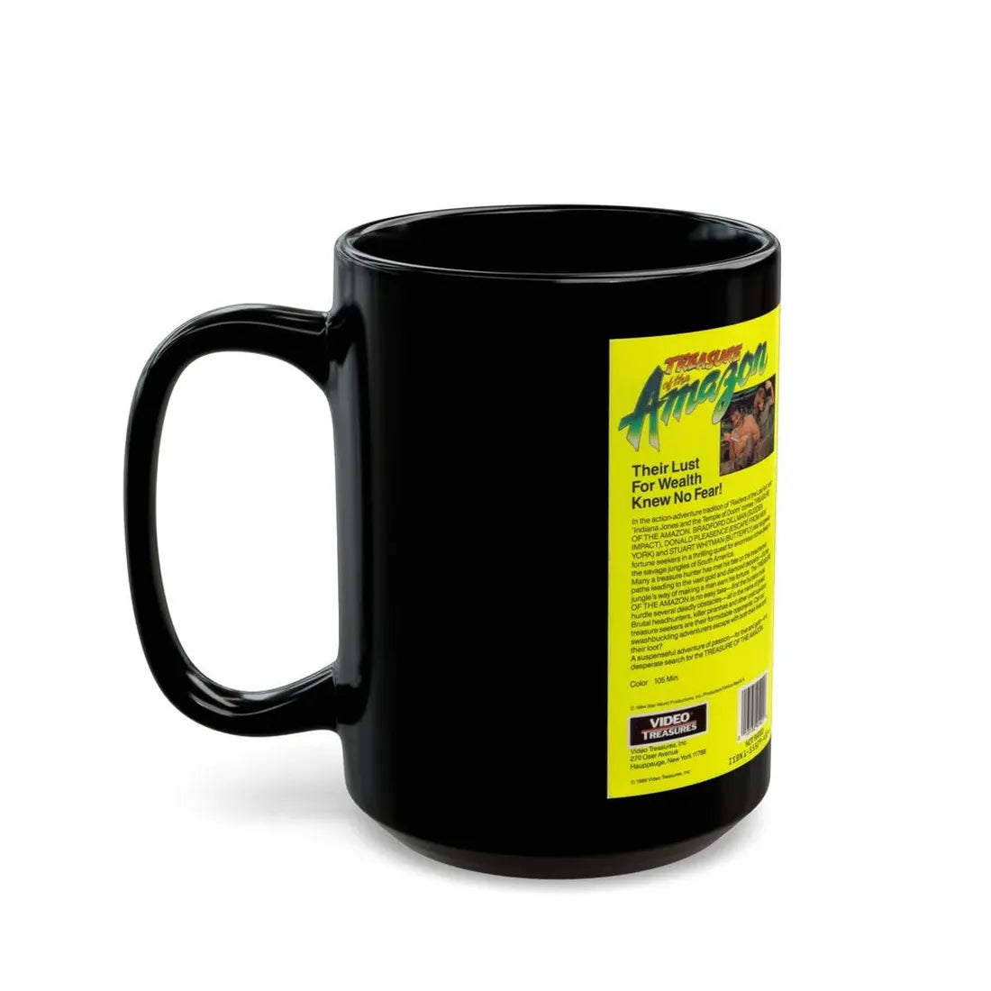 TREASURE OF THE AMAZON (VHS COVER) - Black Coffee Mug - Go Mug Yourself