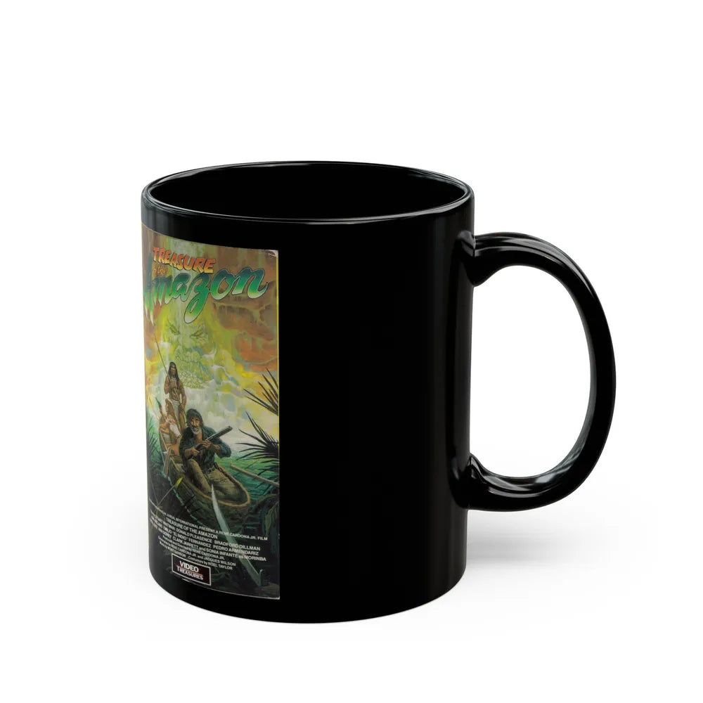 TREASURE OF THE AMAZON (VHS COVER) - Black Coffee Mug-Go Mug Yourself