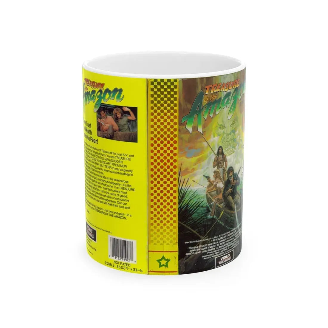 TREASURE OF THE AMAZON (VHS COVER) - White Coffee Mug 11oz - Go Mug Yourself