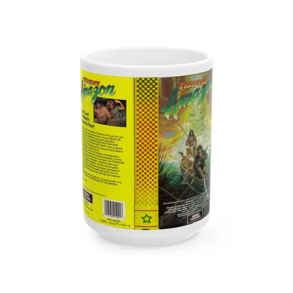 TREASURE OF THE AMAZON (VHS COVER) - White Coffee Mug 15oz - Go Mug Yourself