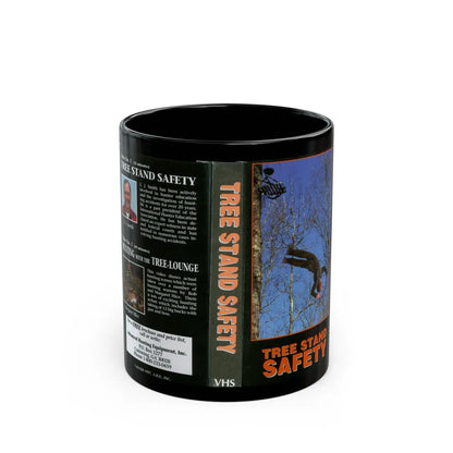 TREE STAND SAFETY (VHS COVER) - Black Coffee Mug-11oz-Go Mug Yourself