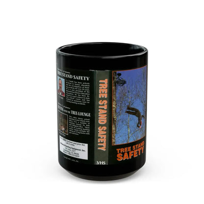 TREE STAND SAFETY (VHS COVER) - Black Coffee Mug 15oz - Go Mug Yourself