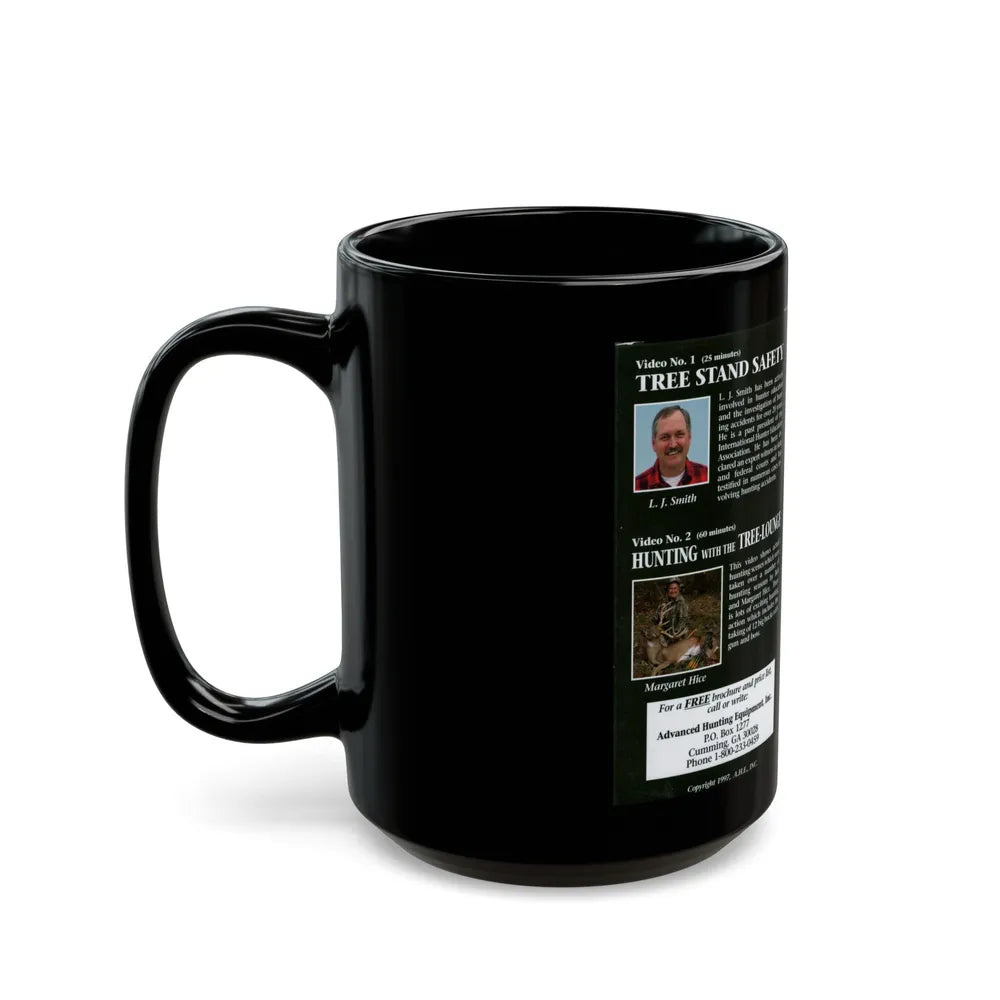 TREE STAND SAFETY (VHS COVER) - Black Coffee Mug-Go Mug Yourself