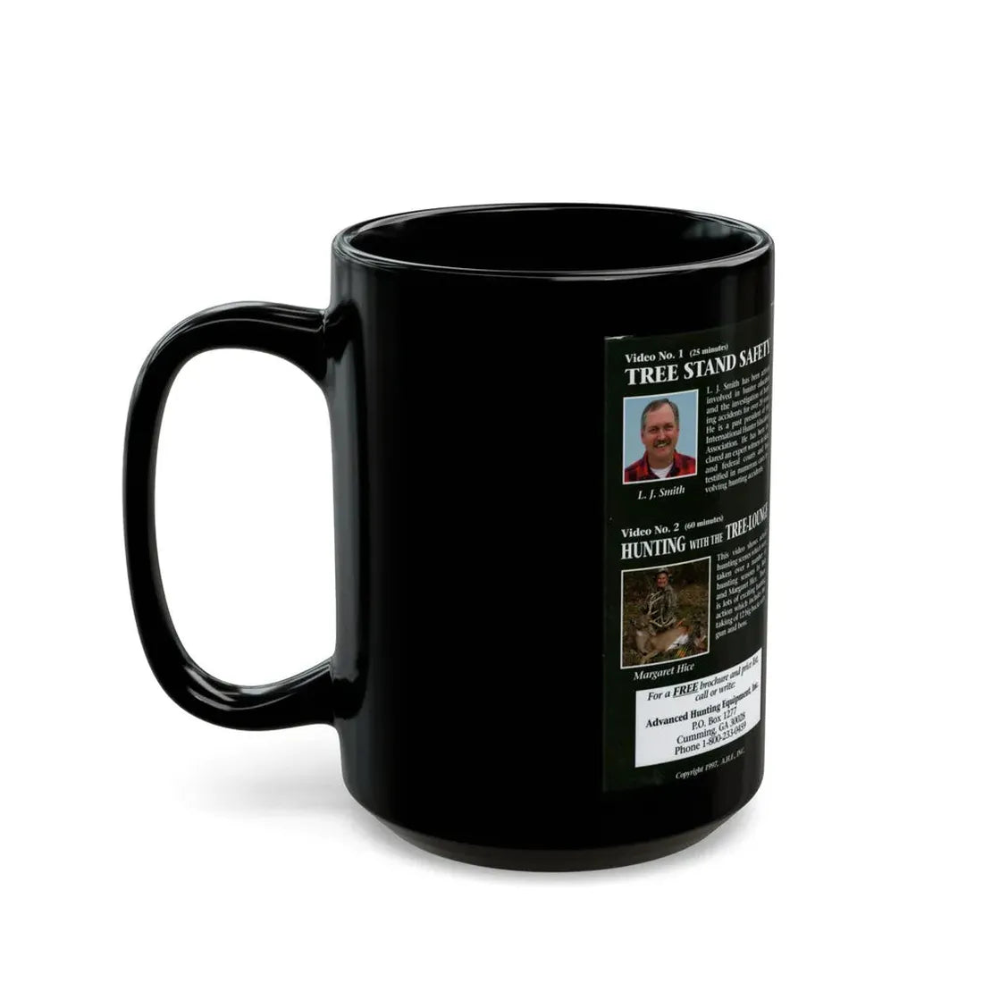 TREE STAND SAFETY (VHS COVER) - Black Coffee Mug - Go Mug Yourself