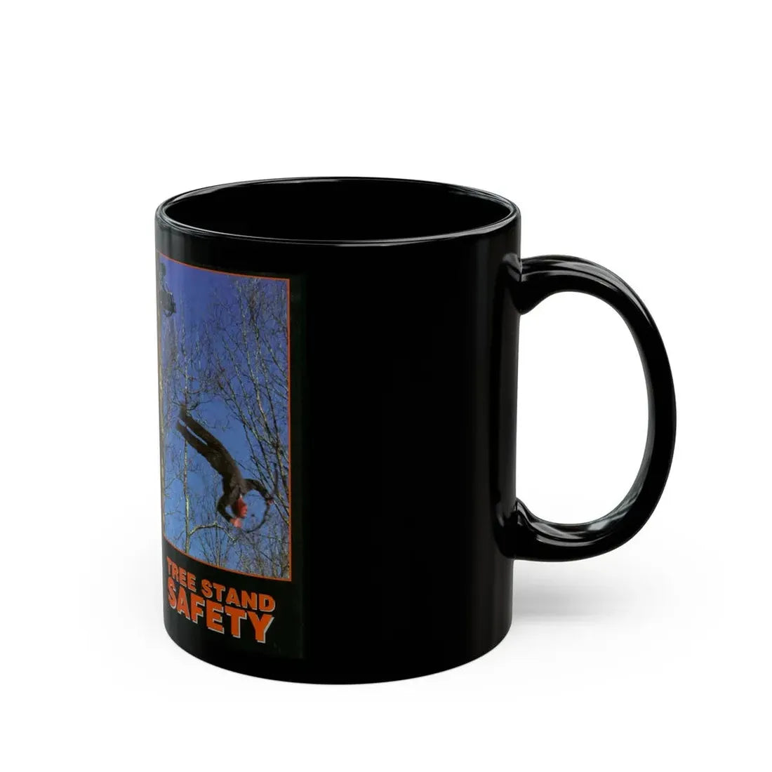 TREE STAND SAFETY (VHS COVER) - Black Coffee Mug - Go Mug Yourself