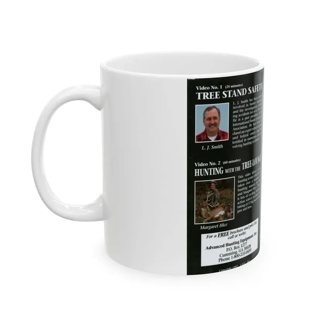 TREE STAND SAFETY (VHS COVER) - White Coffee Mug - Go Mug Yourself