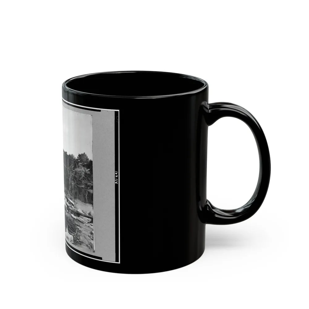 Trestle Bridge On South Side Of Railroad, Near Petersburg, Virginia, April 1865 (U.S. Civil War) Black Coffee Mug-Go Mug Yourself