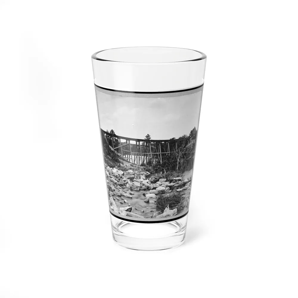 Trestle Bridge On South Side Of Railroad, Near Petersburg, Virginia, April 1865 (U.S. Civil War) Pint Glass 16oz-16oz-Go Mug Yourself