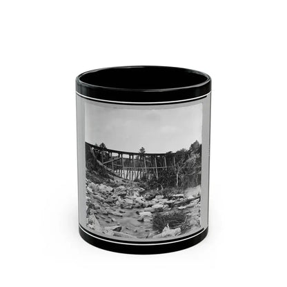 Trestle Bridge On South Side Of Railroad, Near Petersburg, Virginia, April 1865 (U.S. Civil War) Black Coffee Mug 11oz - Go Mug Yourself