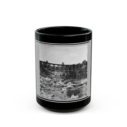 Trestle Bridge On South Side Of Railroad, Near Petersburg, Virginia, April 1865 (U.S. Civil War) Black Coffee Mug 15oz - Go Mug Yourself