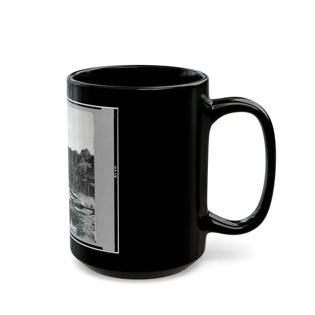Trestle Bridge On South Side Of Railroad, Near Petersburg, Virginia, April 1865 (U.S. Civil War) Black Coffee Mug - Go Mug Yourself